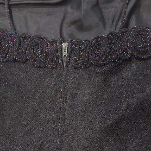 Vintage Jump Dress Y2K 90s Whimsigoth sz 9/10 Spaghetti Strap w/ Scarf Made USA - Picture 3 of 8